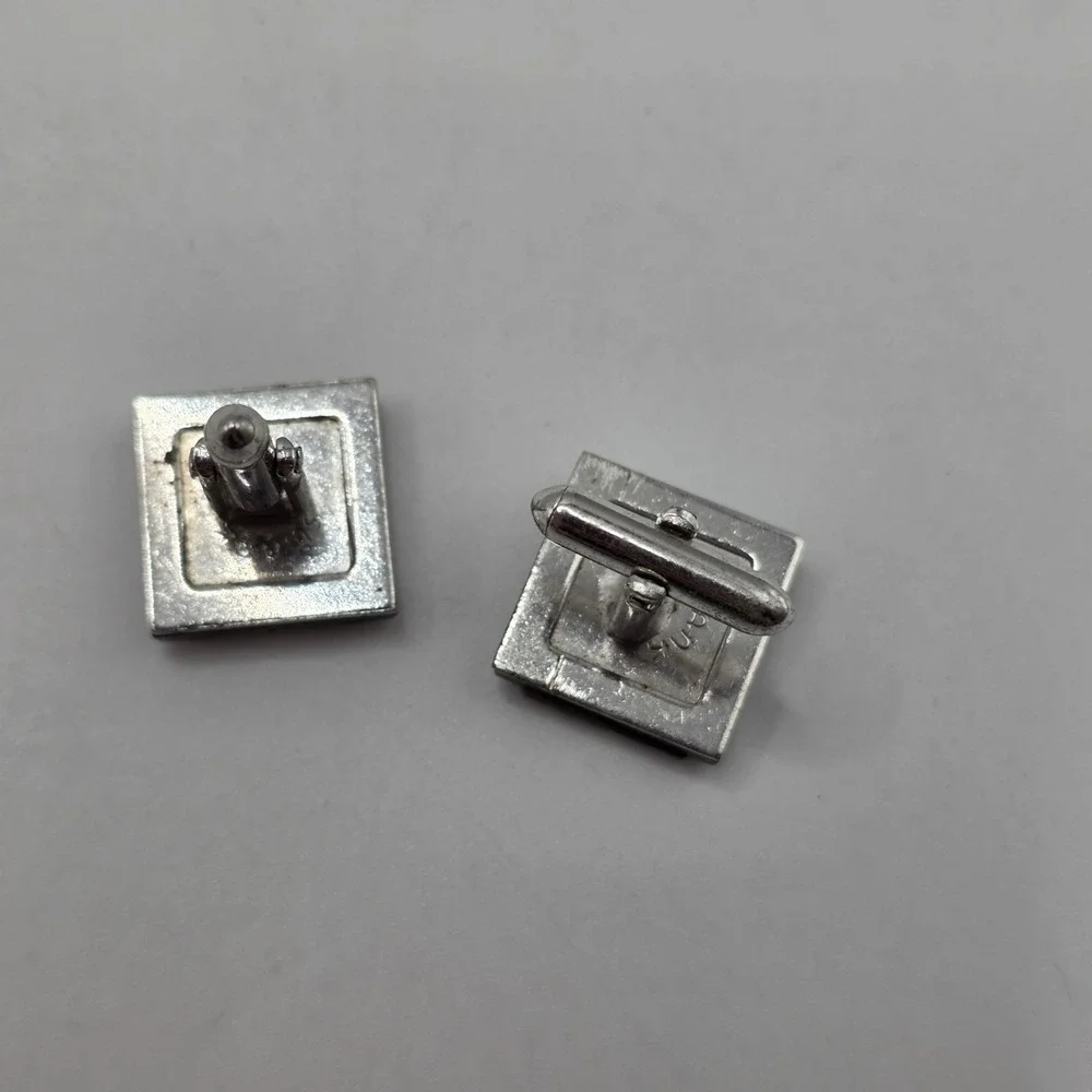 Swank Cufflinks Mens Silver Monogram Letter R Initial Vintage Formal Wedding